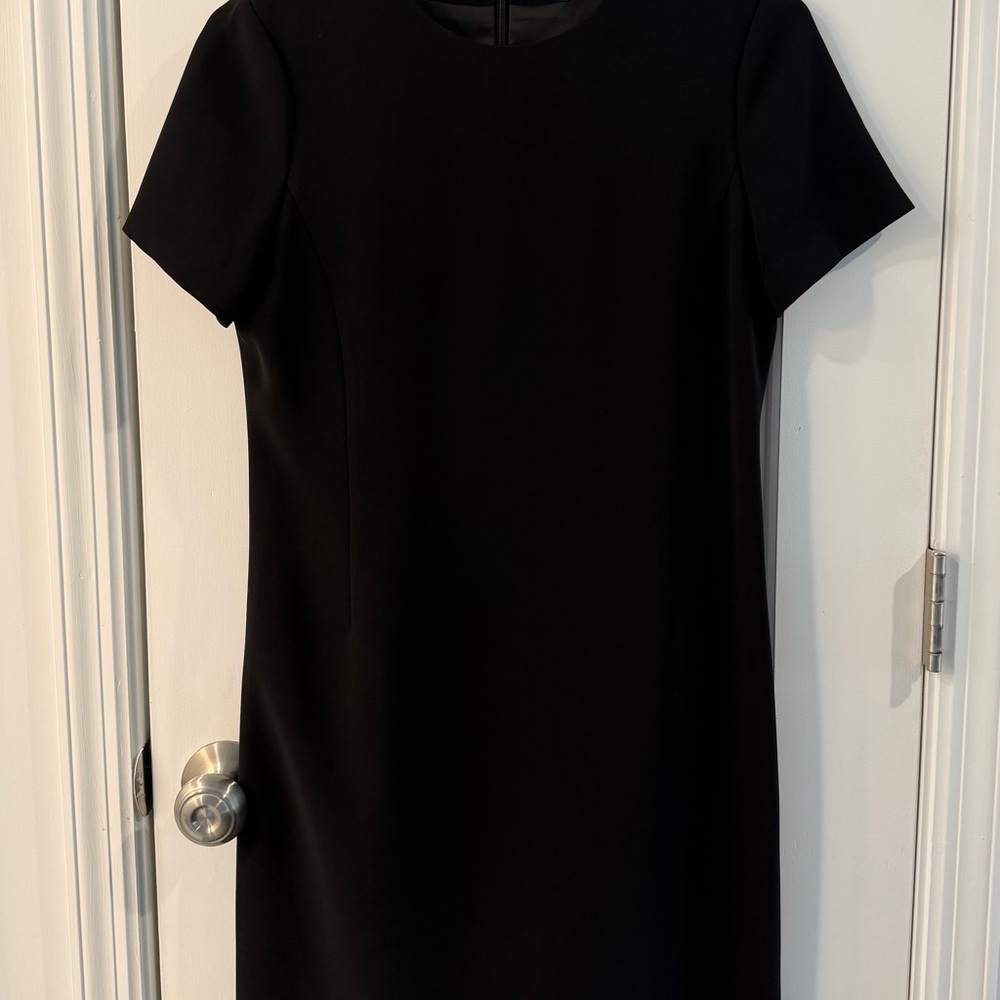 Theory Black Short-Sleeve Dress